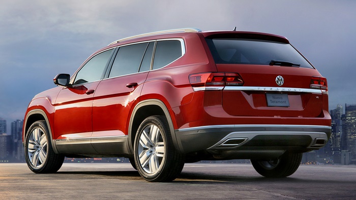 Red Volkswagen Teramont SUV