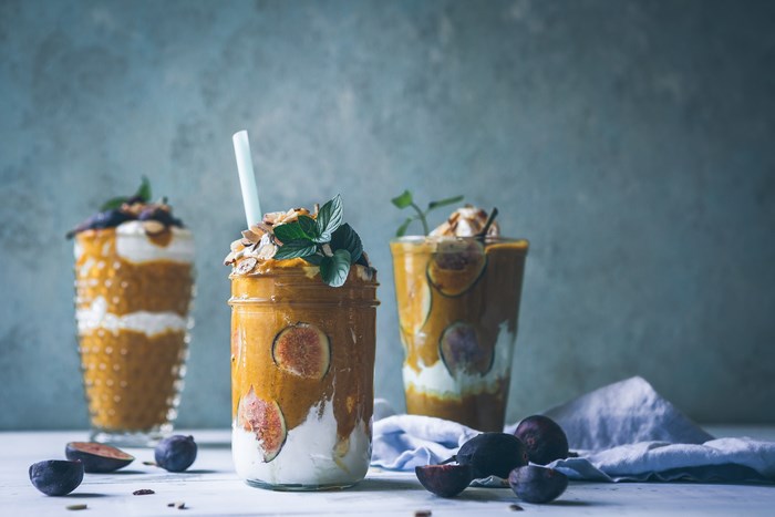 Pumpkin Spice Smoothie with Figs and Almonds