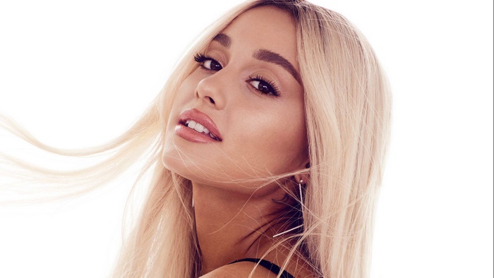 Ariana Grande blonde hair portrait