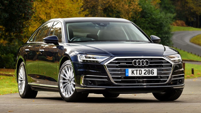 Audi A8 Luxury Sedan on a Road