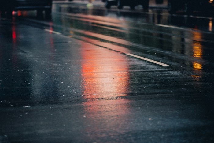 depth of field, city, cityscape, night, urban, reflection, rain, road ...