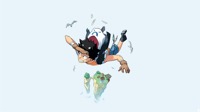 Seth from Radiant falling through the sky