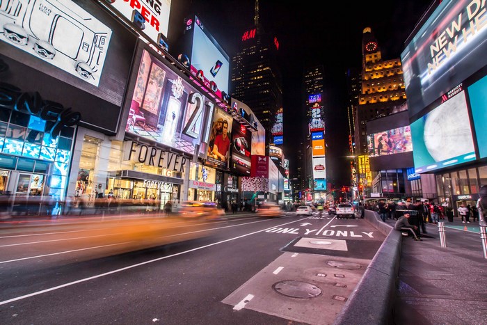 Times Square at Night with Forever 21 Storefront