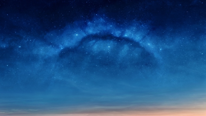 Starry Night Sky with Nebula
