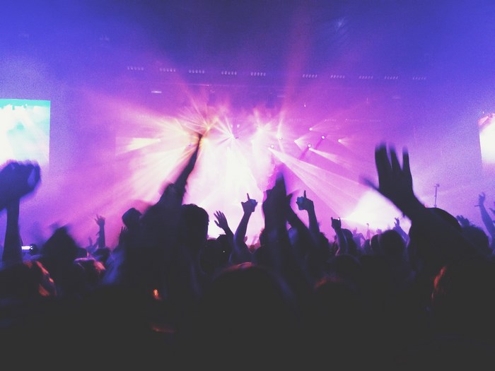 Skrillex Concert with Vibrant Pink and Purple Lights