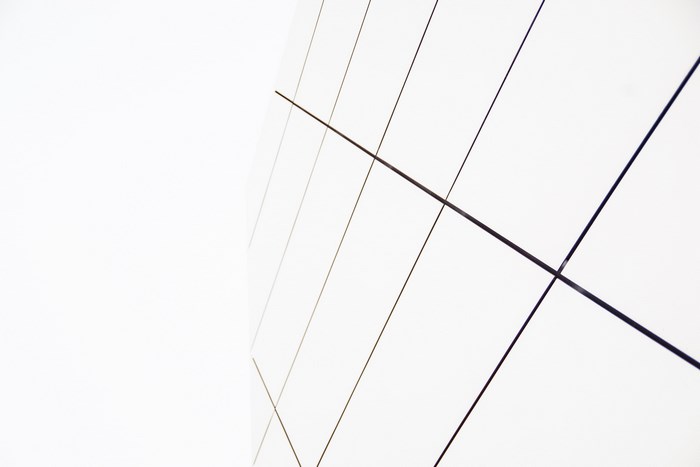 Minimalist Architecture Facade with Grid Pattern in Lyon