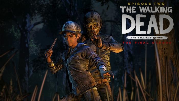 Clementine and a Walker from The Walking Dead: The Final Season