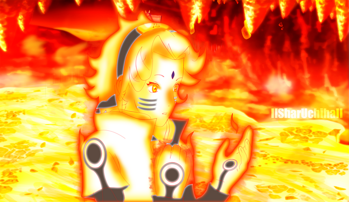 Sakura Haruno Surrounded by Fiery Aura