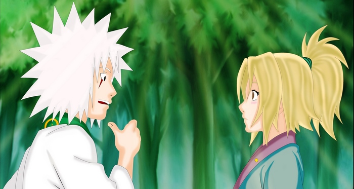 Tsunade and Jiraiya from Naruto in Forest