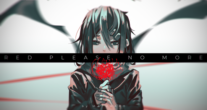 Ayano Tateyama holding red spider lilies