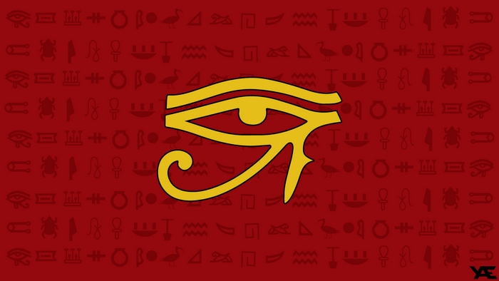 Egyptian Eye of Horus Hieroglyphs
