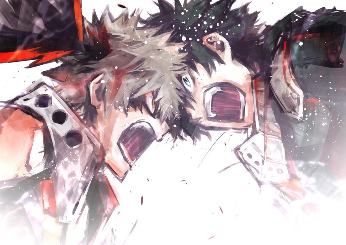 Katsuki Bakugou and Izuku Midoriya from My Hero Academia