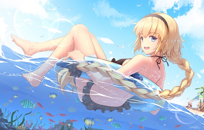 Jeanne d'Arc from Fate Series in a Swimsuit