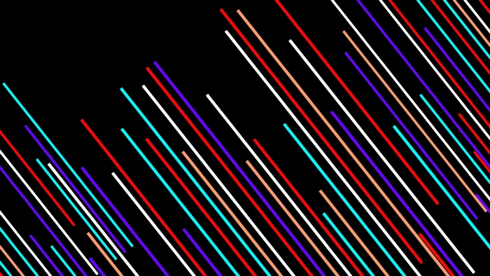Abstract Colorful Stripes on Black Background