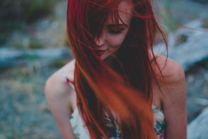 Girl with red hair in Washington