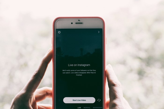Instagram Live Video screen on a smartphone