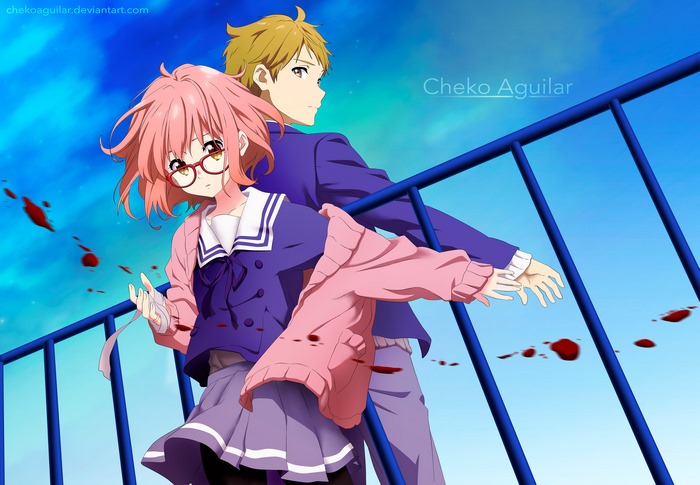 Mirai Kuriyama and Akihito Kanbara from Beyond the Boundary
