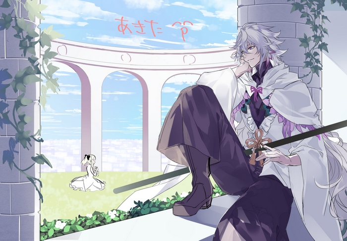 Merlin from Fate Series and Saber Lily