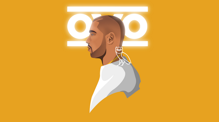 Drake with OVO owl logo