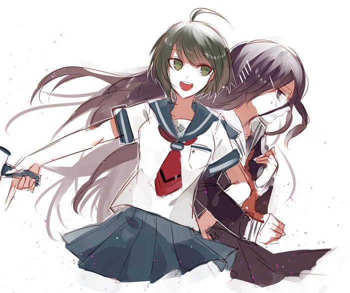 Komaru Naegi and Toko Fukawa from Danganronpa