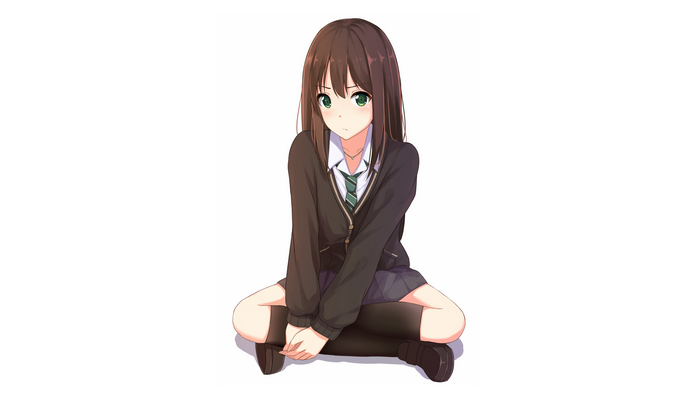 Rin Shibuya Sitting with Thoughtful Expression