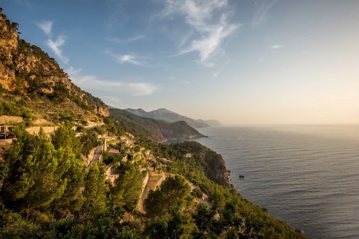 Coastal mountains and sea in Spain