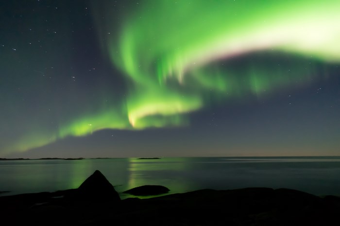 Aurora Borealis over Lofoten Islands, Norway