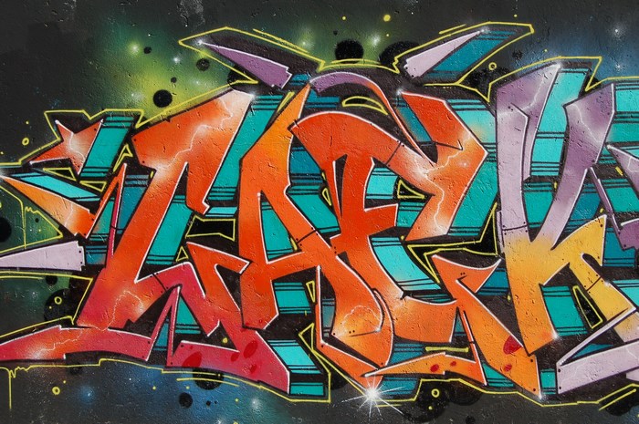 Colorful Abstract Graffiti Art on Urban Wall