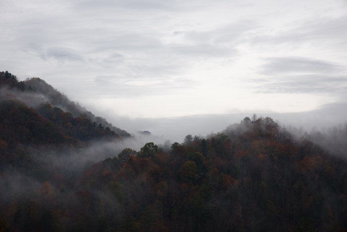 Misty Mountains in Autumn