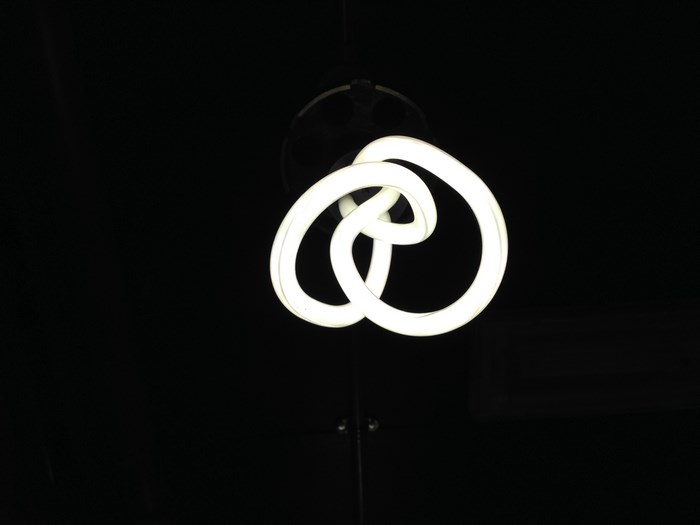 Abstract light coil decoration