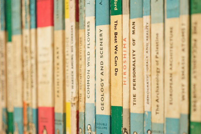 Collection of Books on a Shelf