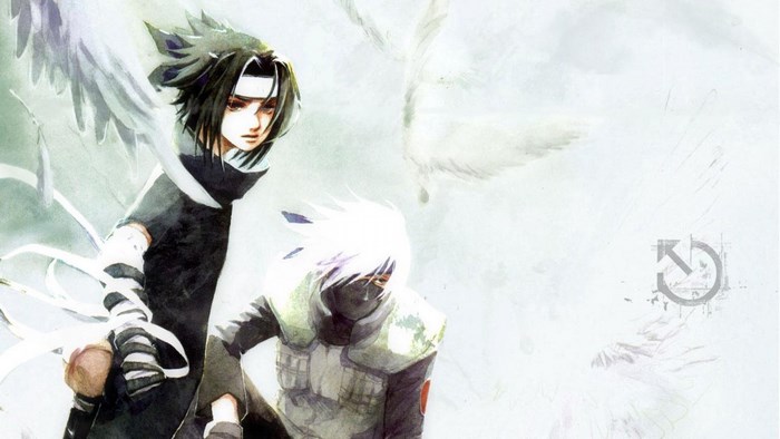 Sasuke and Kakashi from Naruto with Wings