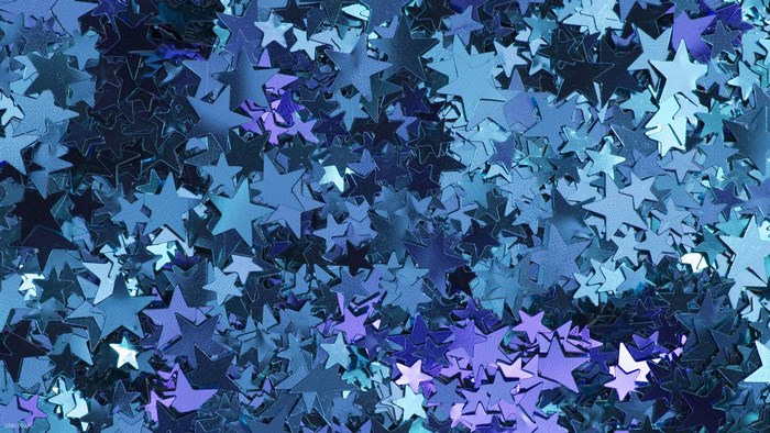 Blue and Purple Star Confetti Glitter
