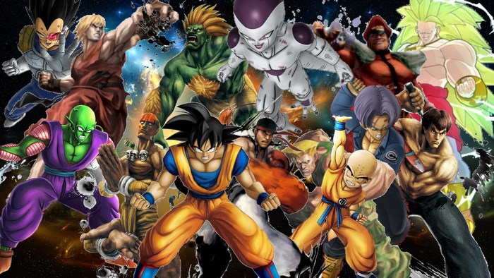 Dragon Ball Z Iconic Characters Battle Scene