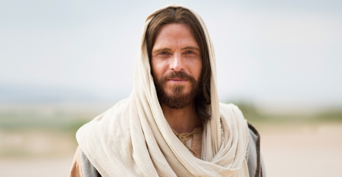 Portrait of Jesus in Light Earth Tones
