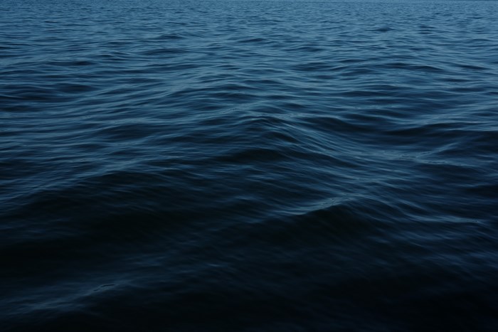 Close up of blue ocean waves