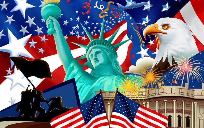 American Symbols and Celebrations Collage