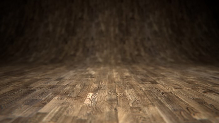Wooden floor and wall studio background