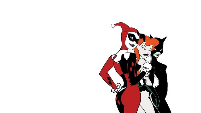 Harley Quinn, Poison Ivy, and Catwoman from Batman