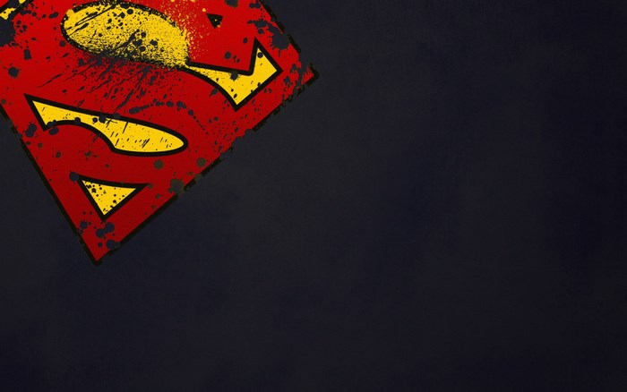 Superman logo with distressed texture