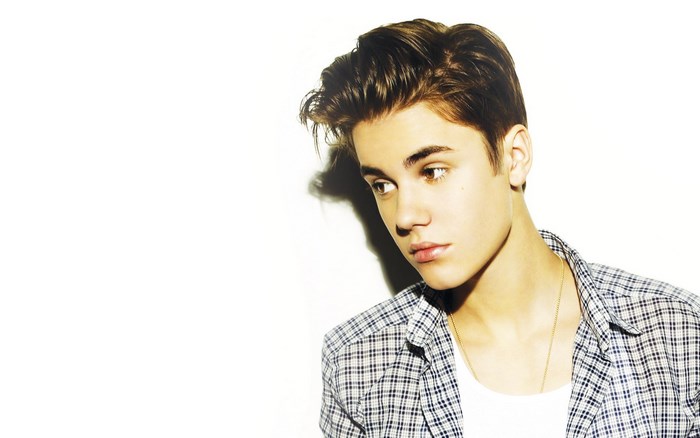Justin Bieber in a plaid shirt