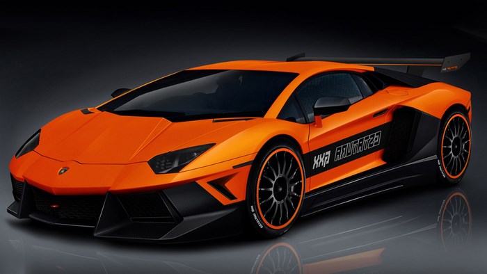 Orange Lamborghini Sports Car Design