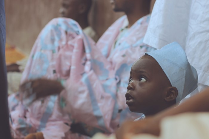 Boy in Nigeria Looking Up