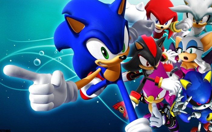 Sonic and friends from Sonic the Hedgehog