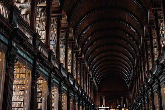 The Long Room Library Interior in Dublin, Ireland