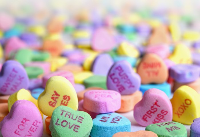 Colorful Valentine’s Day Heart-Shaped Candies