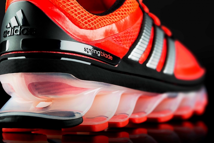Adidas Springblade running shoe close-up