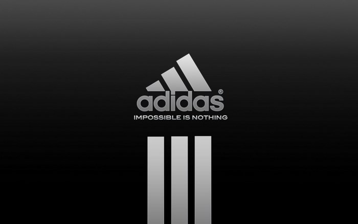 Adidas Logo with Impossible Is Nothing Slogan