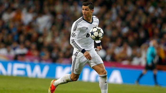 Cristiano Ronaldo playing soccer