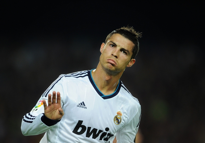 Cristiano Ronaldo in Real Madrid jersey